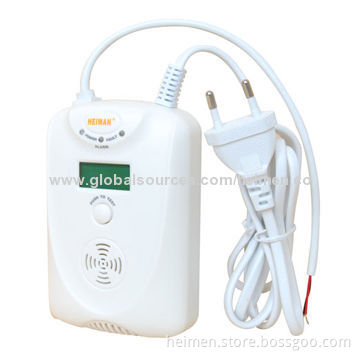 Natural Gas/LPG&CO Detector with LCD Display,Work with Solenoid Valve, Supports 9V Backup Battery